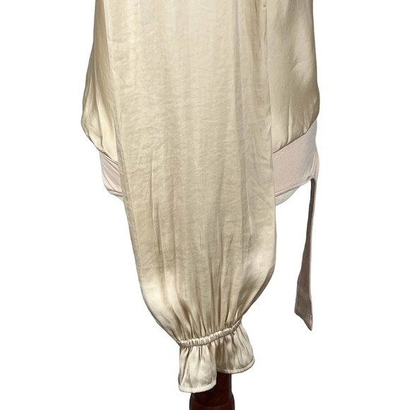 PAIGE ANDREYA SATIN LONG SLEEVE‎ THONG BODYSUIT NWT WOMEN'S SIZE MEDIUM - Picture 5 of 16